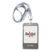 Rexel Id Card Holder with Lanyard Aluminium Silver Portrait