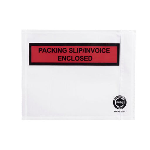 Marbig Professional Packaging Envelope Pack SLIP/ Invoice 150X115MM Wh BX1000