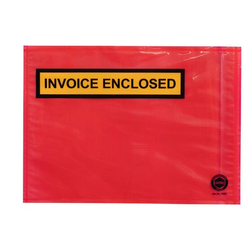 Marbig Professional Packaging Envelope Inv Encl 230X165MM Red BX500