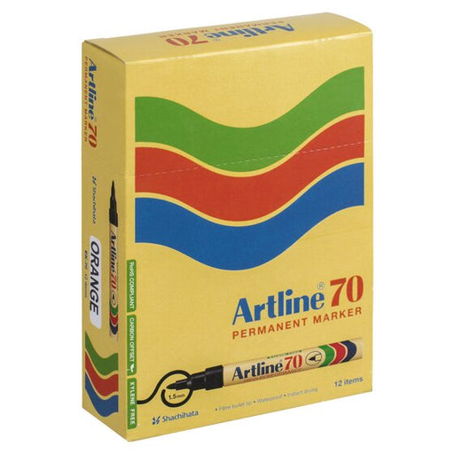 Artline 70 Permanent Marker 1.5MM Bullet Nib Orange