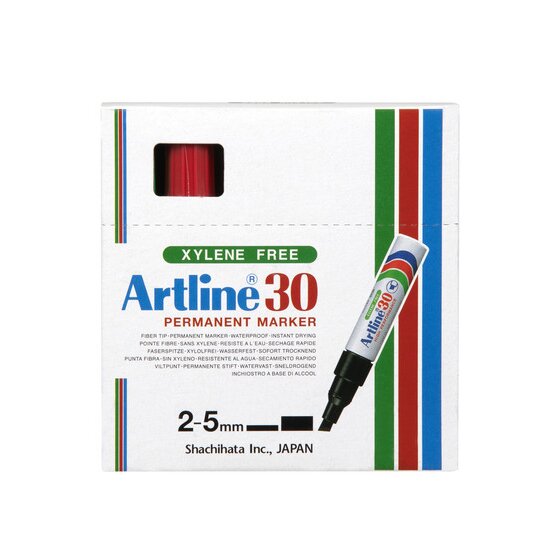 Artline 30 Permanent Marker 5MM Chisel Nib Assorted