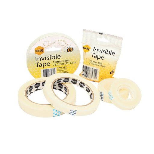 Marbig Tape Inv 12MM X 33M (25.4MM Core) Invisible 12MM X 33M (25.4MM)