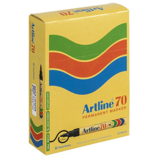 Artline 70 Permanent Marker 1.5MM Bullet Nib Brights Assorted