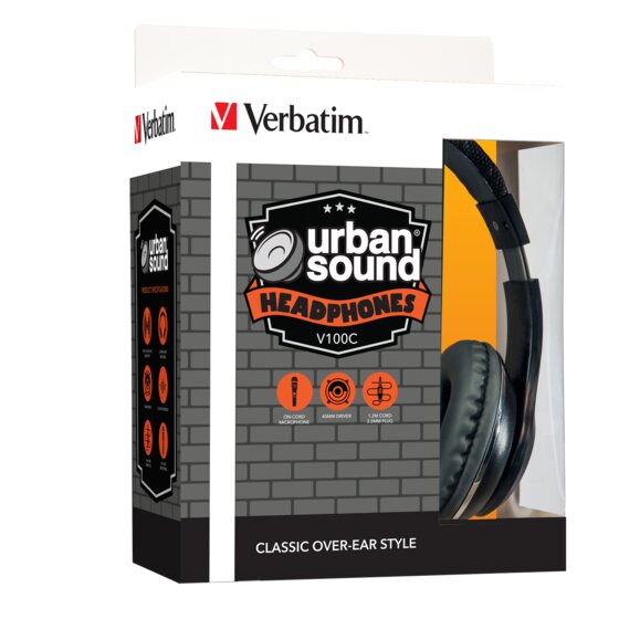 Verbatim Stereo Headphone Classic Black