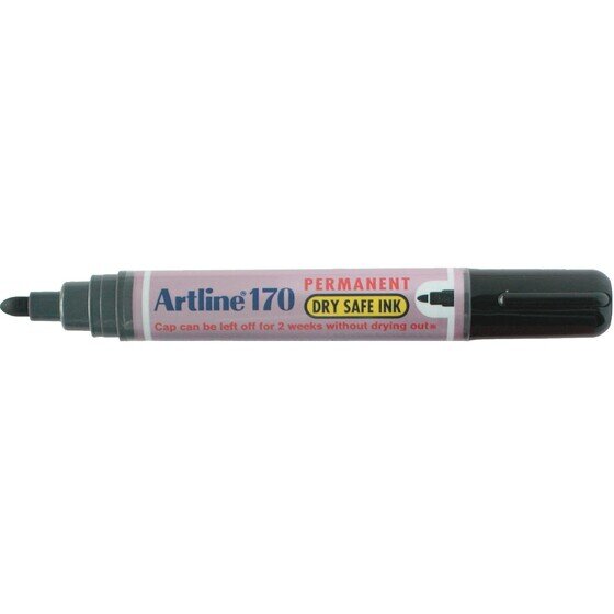 Artline 170 Permanent Marker 2MM Bullet Nib Black