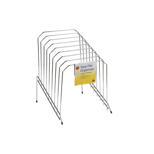 Marbig Step File Wire Organiser Large Silver