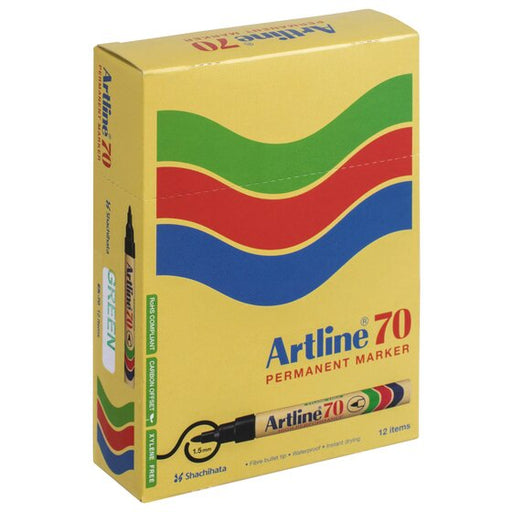Artline 70 Permanent Marker 1.5MM Bullet Nib Green