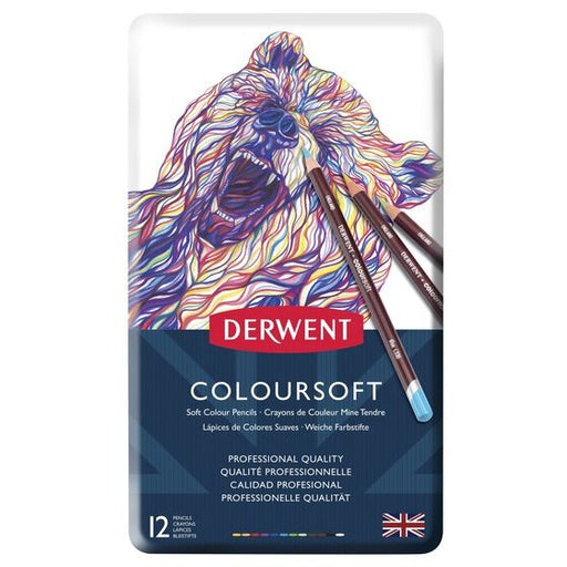 Derwent Coloursoft Pencil Tin 12