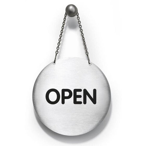 Durable Pictogram OPEN/CLOSED Reversible 130MM Silver PACK1