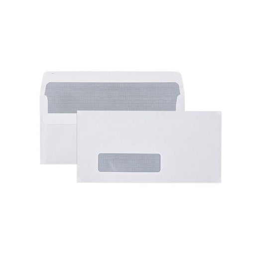 Cumberland Self Seal Window Secretive Envelope 80GSM Dl 110X220MM White BOX500