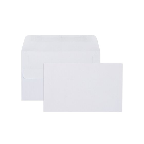 Cumberland Self Seal Plain Envelope 80GSM 90 X 165MM White BOX500