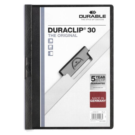 Durable Duraclip Document File A4 30 Sheet Black