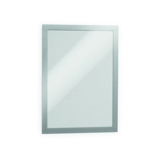 Durable Duraframe Self-adhesive Sign Holder A4 Silver PACK1