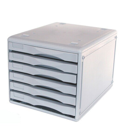 Metro 3439 Desktop Filing Drawers B4 6D Grey