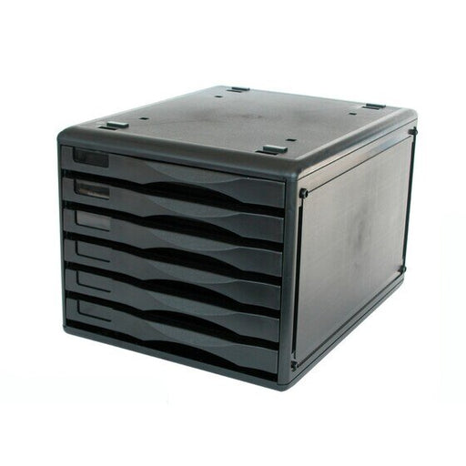 Metro 3439 Desktop Filing Drawers B4 6D Black