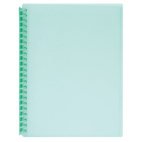 Marbig Clearview Refillable Display Book 20 Pocket Pastel Green