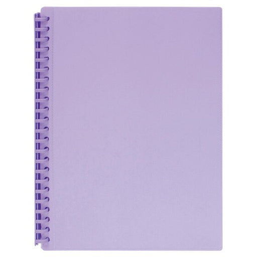 Marbig Clearview Refillable Display Book 20 Pocket Pastel Purple