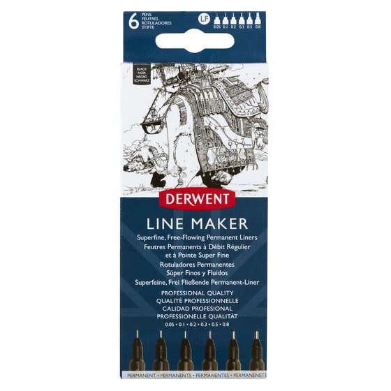 Derwent Line Maker Fineliner Black PK6