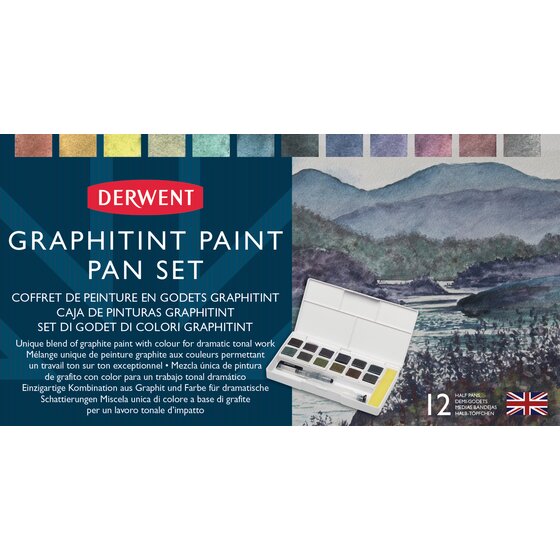 Derwent Inktense Paint Pan Palette Graphitint