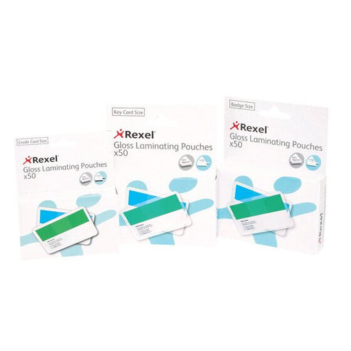 Rexel Laminating Pouch 54X86MM 125 Micron Pack 50
