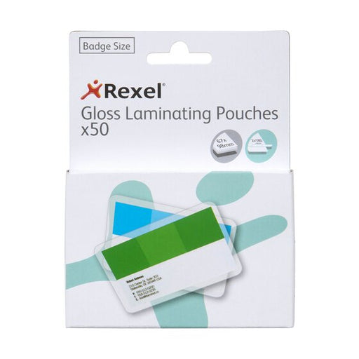 Rexel Laminating Pouch 67X98MM 180 Micron Pack 50