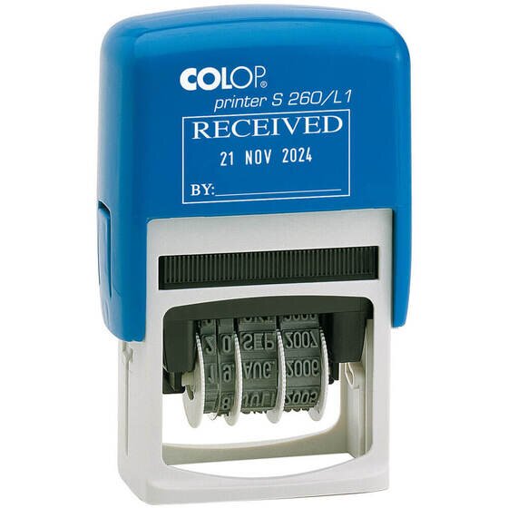 Colop S260/L1 Dater 4MM Received RED/BLUE