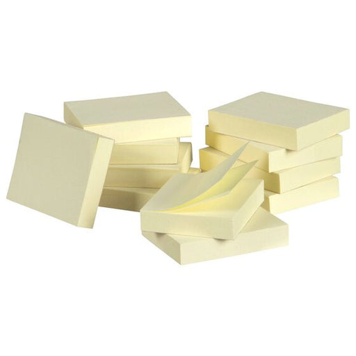 Marbig Notes Yellow 40X50MM Pack of 12 Pads