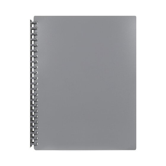 Marbig Refillable Display Book 20 Pocket Grey
