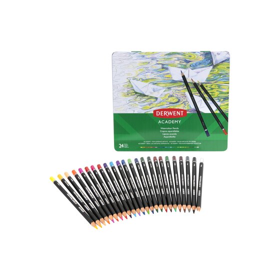 Derwent Academy Watercolour Pencil Tin 24