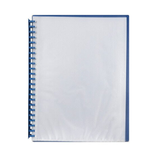 Marbig Refillable Display Book 20 Pocket CLEAR/BLUE