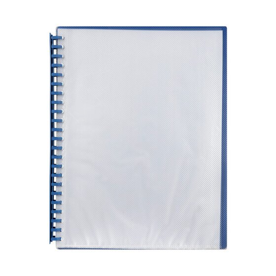Marbig Refillable Display Book 20 Pocket CLEAR/BLUE