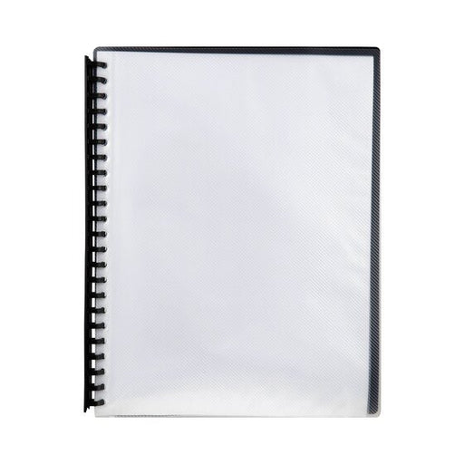 Marbig Refillable Display Book 20 Pocket CLEAR/BLACK