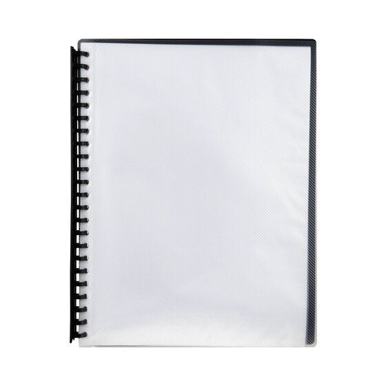 Marbig Refillable Display Book 20 Pocket CLEAR/BLACK