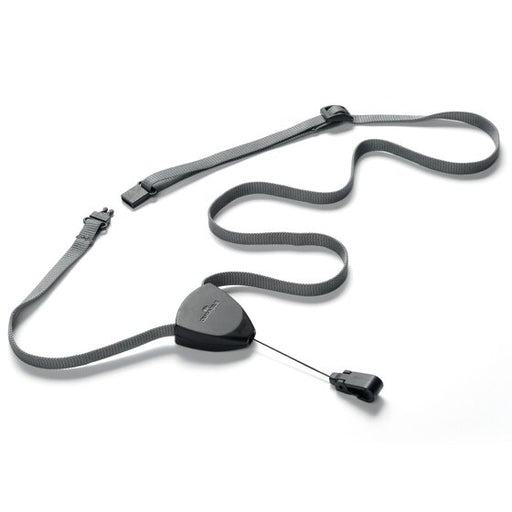 Durable Textile Lanyard Flex Badge Black Pack 1