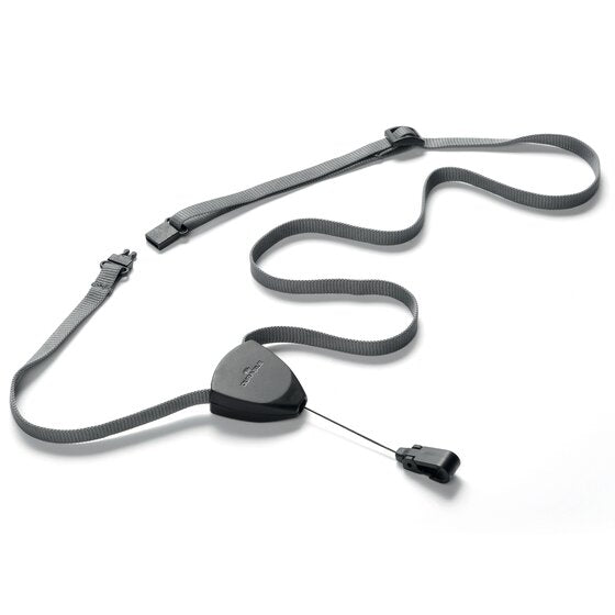 Durable Textile Lanyard Flex Badge Black Pack 1