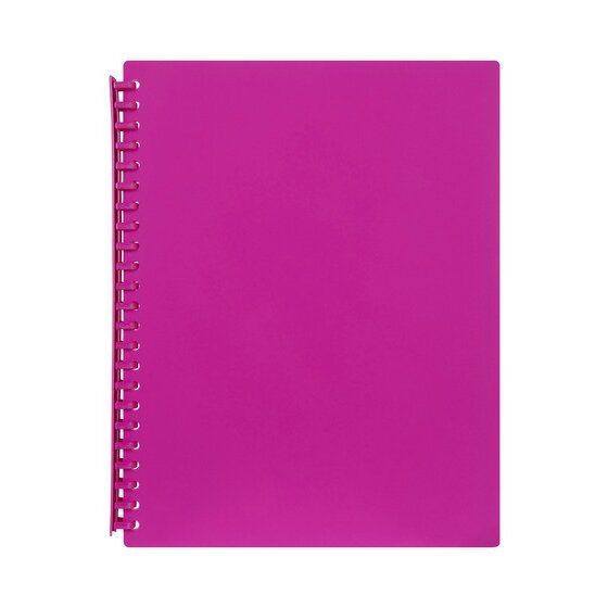 Marbig Refillable Display Book 20 Pocket Pink