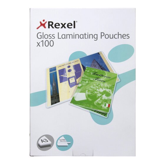 Rexel Laminating Pouch A3 100 Micron Pack 100