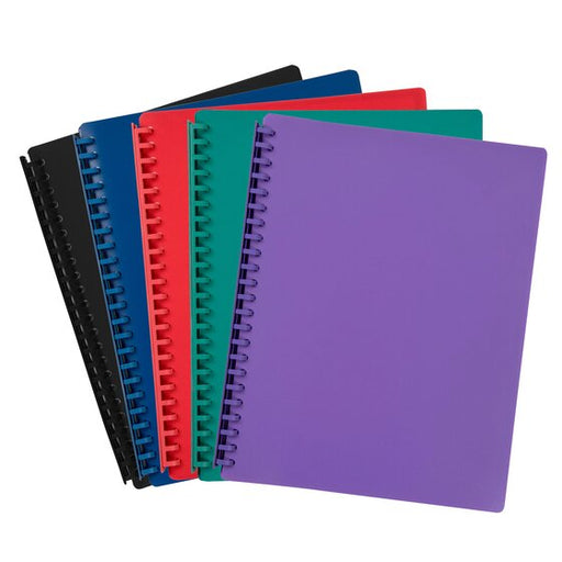 Marbig Refillable Display Book 20 Pocket Assorted