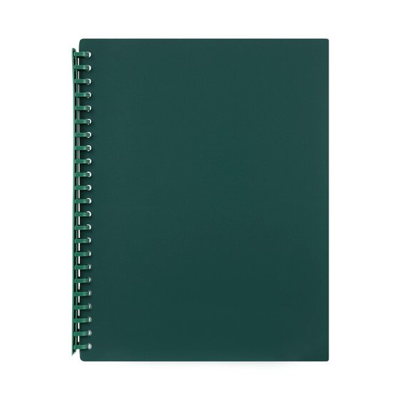 Marbig Refillable Display Book 20 Pocket Dark Green