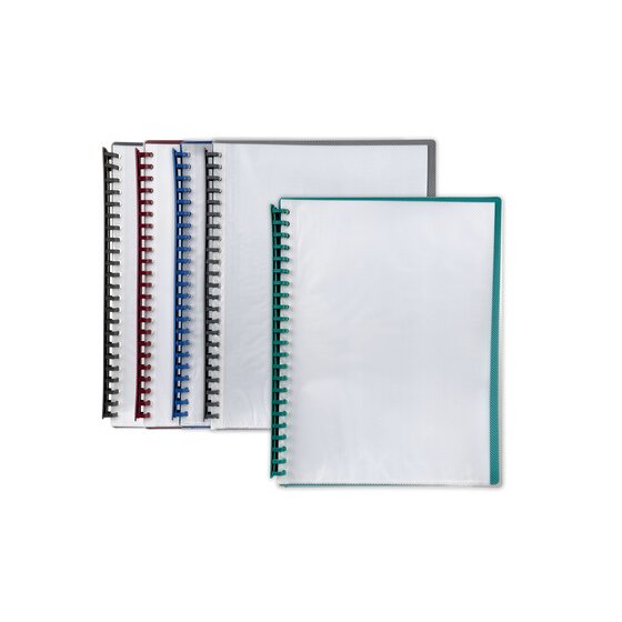Marbig Refillable Display Book 20 Pocket CLEAR/ASSORTED