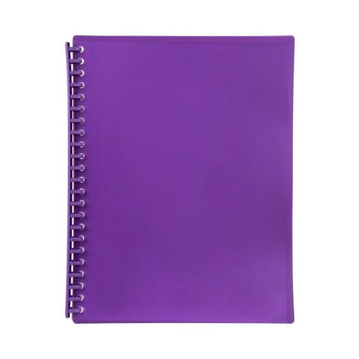 Marbig Refillable Display Book 20 Pocket Translucent Purple