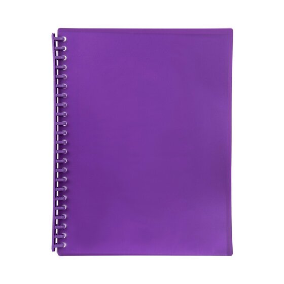 Marbig Refillable Display Book 20 Pocket Translucent Purple