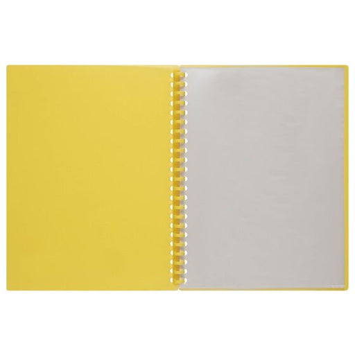 Marbig Refillable Display Book 20 Pocket Translucent Yellow