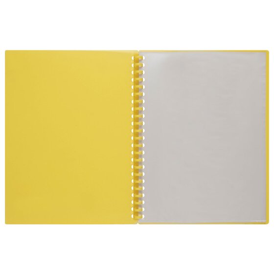 Marbig Refillable Display Book 20 Pocket Translucent Yellow