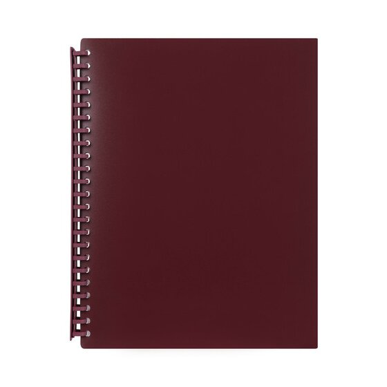 Marbig Refillable Display Book 20 Pocket Maroon