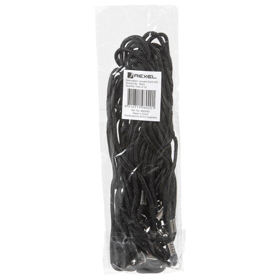 Rexel Id Cord Style Lanyards with Swivel Clip 10PACK