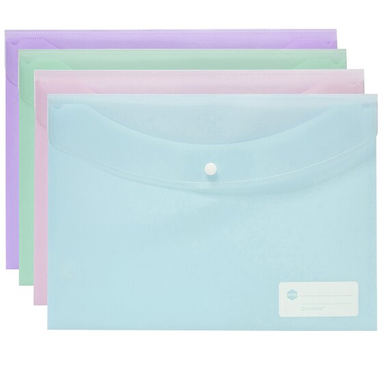 Marbig Doculope Document Wallet A4 Pastel Assorted