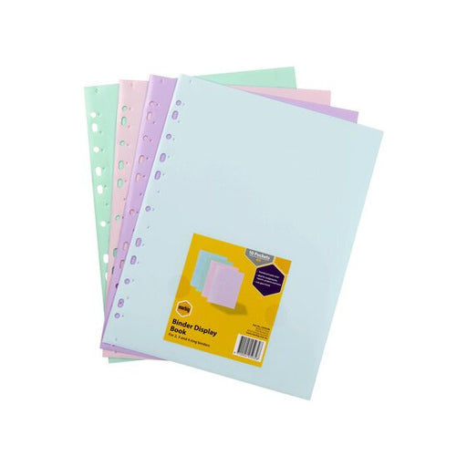 Marbig Soft Touch Binder Display Book A4 10 Pocket Pastel Assorted