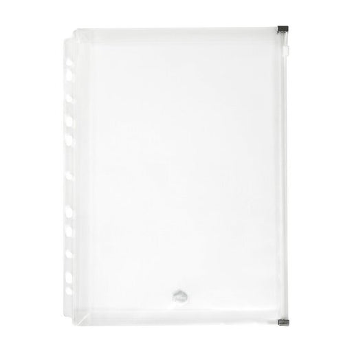 Marbig Binder Wallet A4 Right Side Zip Open Clear
