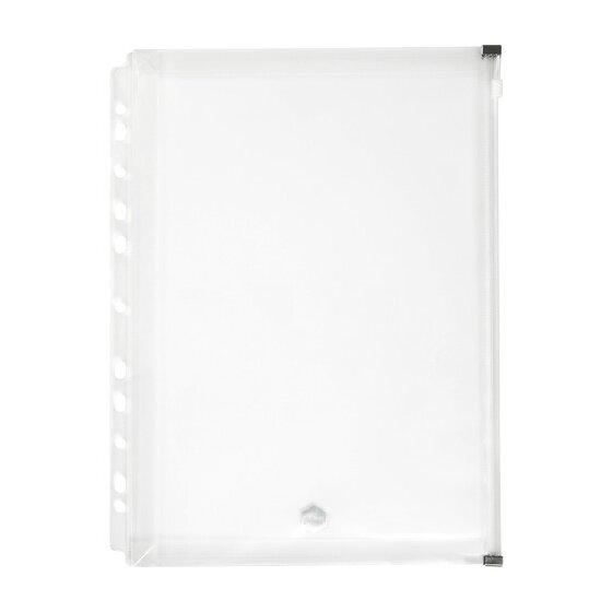 Marbig Binder Wallet A4 Right Side Zip Open Clear
